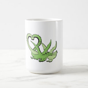 Valentijnsdag Mok Draken Paar Staart van het Hart