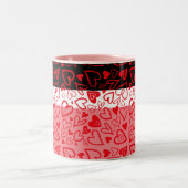 Valentijnsdag mok Fun Red Hearts (Center)