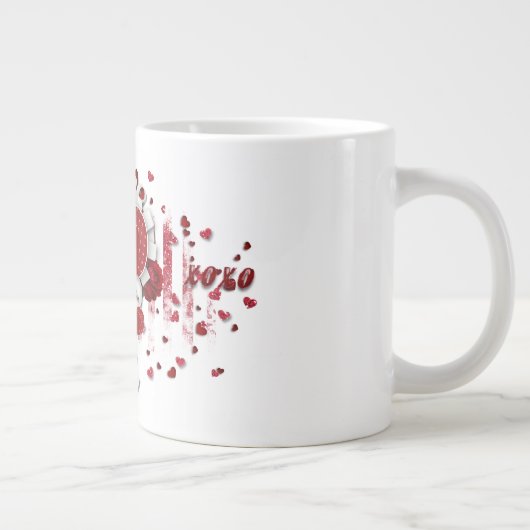 Valentijnsdag Mok - hart XOXO (Rechts)