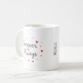 Valentijnsdag Mok 'Voor Altijd & Altijd' (Voorkant links)