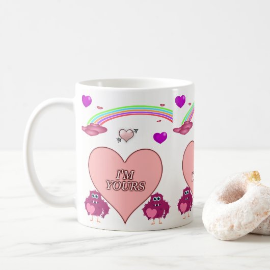 Valentijnsdag Mokken Koffiekopjes (Met donut)