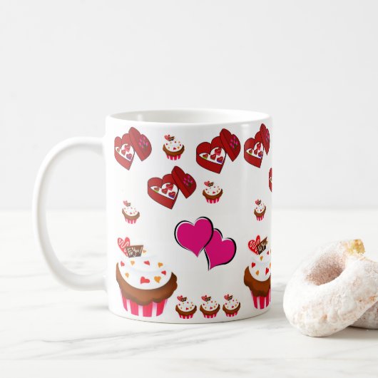 Valentijnsdag Mokken Mugs (Met donut)