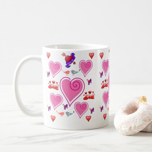 Valentijnsdag Mokken Mugs (Met donut)