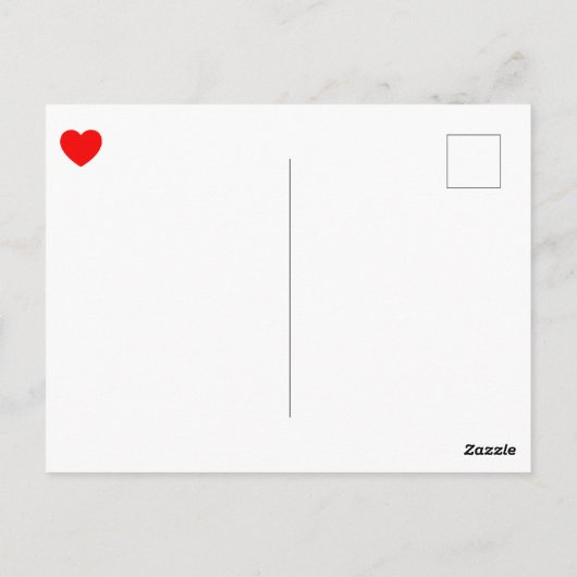 Valentijnsdag Monkey Briefkaart (Achterkant)