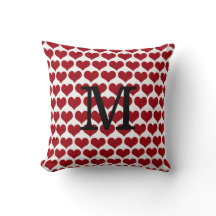 Valentijnsdag Monogram Heart Pillow