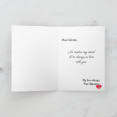 Valentijnsdag Mood Heet Voeg voor hem tekst toe Kaart (Binnen)