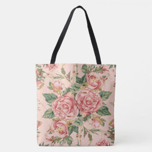 Valentijnsdag, Mooie Roze Rozen Bloemen Tote Bag