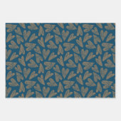 Valentijnsdag Mooie rustieke Doodled Hearts Inpakpapier Vel (Voorkant)