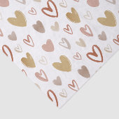 Valentijnsdag Mooie rustieke harten Tissuepapier (Detail)