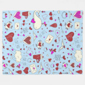 Valentijnsdag motieven - naadloos patroon 1 fleece deken (Voorkant (Horizontaal))