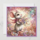 Valentijnsdag Mouse Liefde Schrift Christelijk Feestdagenkaart (Voorkant)