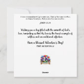 Valentijnsdag Mouse Liefde Schrift Christelijk Feestdagenkaart (Achterkant)