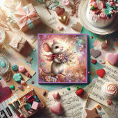 Valentijnsdag Mouse Liefde Schrift Christelijk Feestdagenkaart