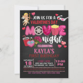 Valentijnsdag Movie Night Invitation Kaart (Voorkant)
