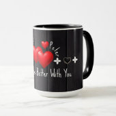 Valentijnsdag Mugs met Aangepaste Namen en Quotes Mok (Voorkant rechts)
