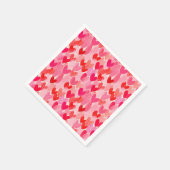 Valentijnsdag Multi Hearts Patroon Liefde Servet (Hoek)