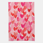 Valentijnsdag Multi Hearts Patroon Liefde Theedoek (Verticaal)