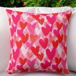 Valentijnsdag Multi Hearts Pattern Love Pink Kussen