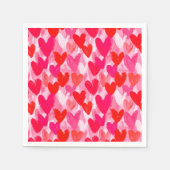 Valentijnsdag Multi Hearts Pattern Love Pink Servet (Voorkant)