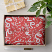 Valentijnsdag Multi Word Art Tissuepapier (Geschenk)