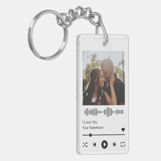 Valentijnsdag Music Player Sleutelhanger (Voorkant Links)