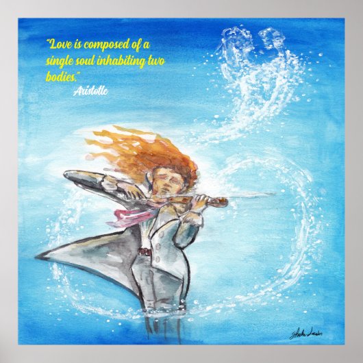 Valentijnsdag Music Souls Mooie quote Poster (Voorkant)