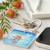 Valentijnsdag Music Souls Mooie quote Sleutelhanger (Voorkant Rechts)