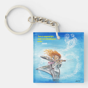 Valentijnsdag Music Souls Mooie quote Sleutelhanger