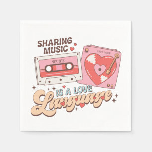 Valentijnsdag Muziek Delen Is Een Liefdestaal Servet