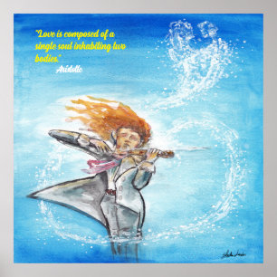 Valentijnsdag Muziek Zielschoon Citaat Poster