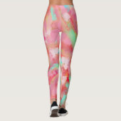 Valentijnsdag Naam toevoegen Cupid Heart Pink Red Leggings (Achterkant)