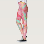 Valentijnsdag Naam toevoegen Cupid Heart Pink Red Leggings (Links)