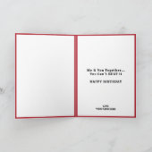 Valentijnsdag Naughty Heart Funny Happy Birthday Bedankkaart (Binnen)