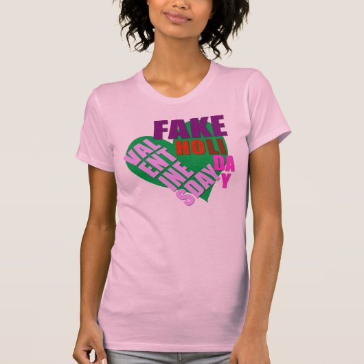 Valentijnsdag Neppe Feestdag Dames T-Shirt (Voorkant)