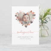 Valentijnsdag Neutrale hartslag foto Aankondiging (Staand voorkant)