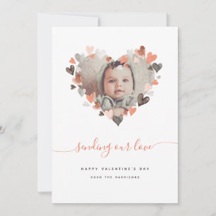 Valentijnsdag Neutrale hartslag foto Aankondiging