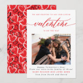 Valentijnsdag New Baby Foto Zwangerschap Aankondiging (Voorkant / Achterkant)