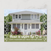 Valentijnsdag New Home Address Photo Moving Aankondigingskaart (Voorkant)