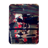 Valentijnsdag New York Boutique Window Hearts Magneet (Verticaal)