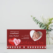 Valentijnsdag - Nieuwe Baby Aankondiging (Staand voorkant)