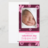 Valentijnsdag - Nieuwe Baby Aankondiging (Voorkant / Achterkant)
