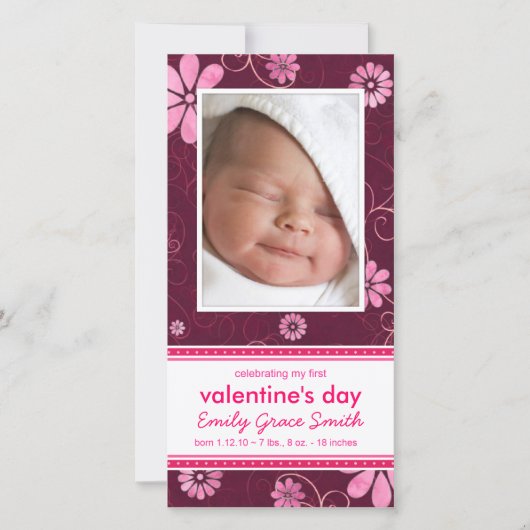 Valentijnsdag - Nieuwe Baby Aankondiging (Voorkant)