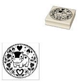 Valentijnsdag nijlpaard rubberstempel (Gestempeld)