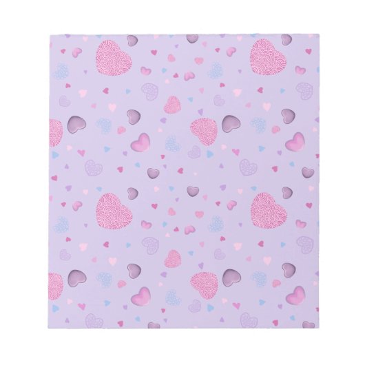 Valentijnsdag notitieblok vol harten en liefde (Voorkant)