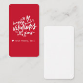 Valentijnsdag Notitiekaartje (Voorkant / Achterkant)