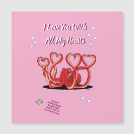 Valentijnsdag Octopus Harten Magnetische Kaart