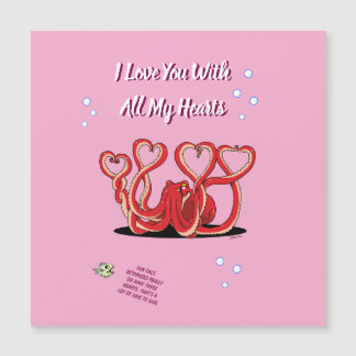 Valentijnsdag Octopus Harten Magnetische Kaart