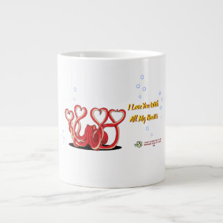 Valentijnsdag Octopus Hearts Grote Koffiekop
