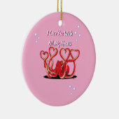 Valentijnsdag Octopus Hearts Keramisch Ornament (Rechts)