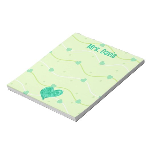 Valentijnsdag of St. Patrick's Day gepersonaliseer Notitieblok (Linkerzijde)